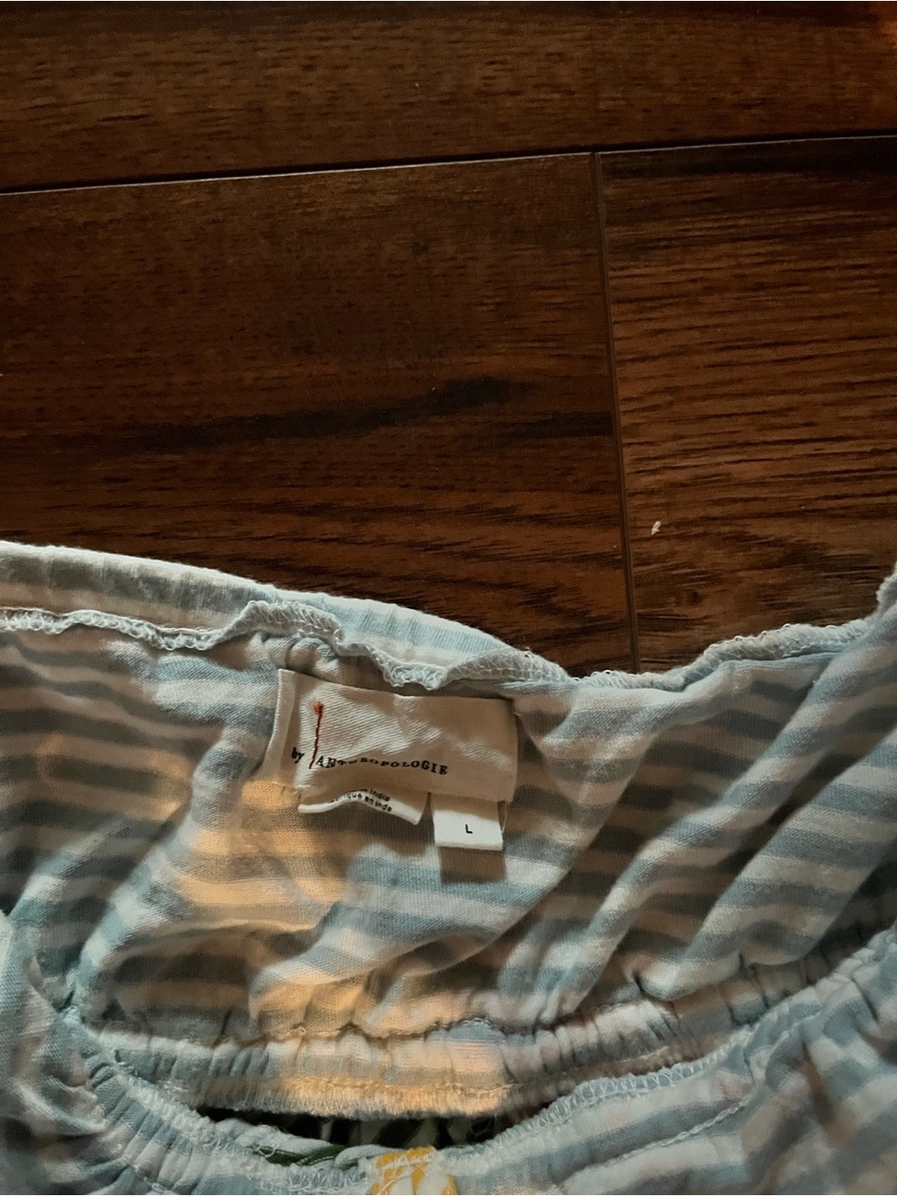 Anthropologie Light Blue and White Striped Halter Top - Picture 4 of 5